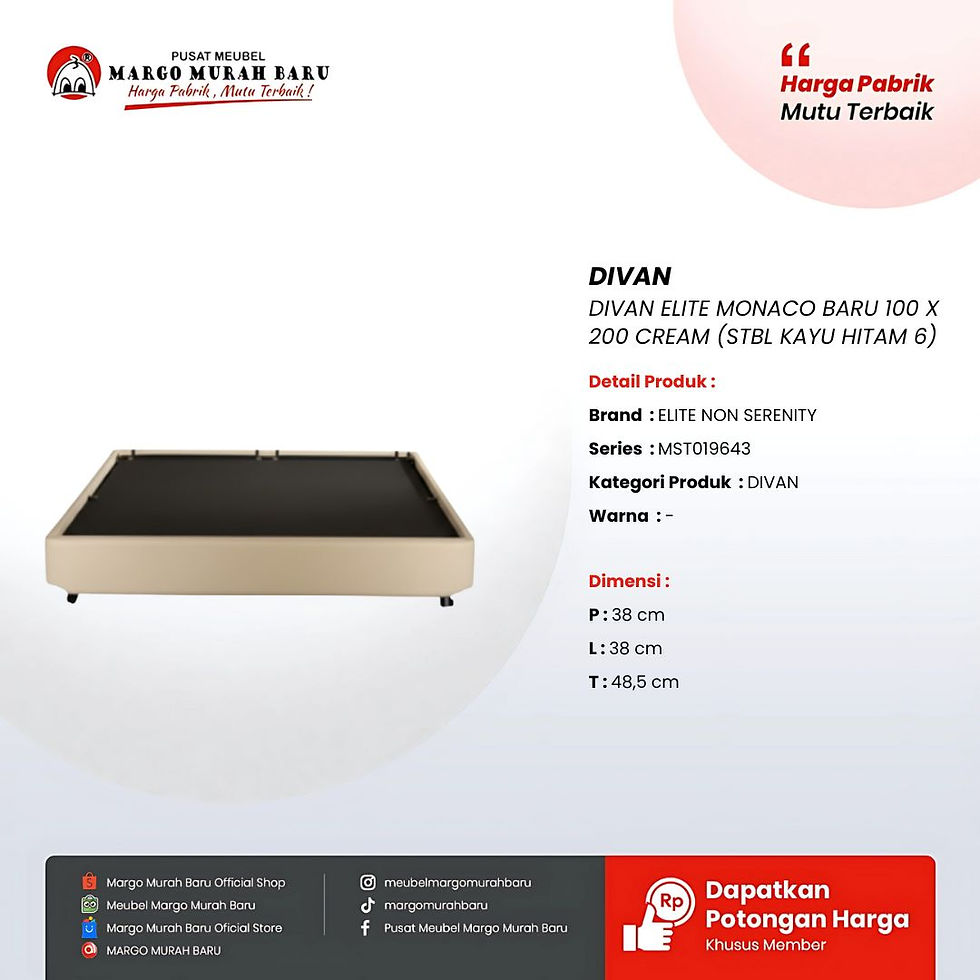 DIVAN ELITE MONACO BARU CREAM