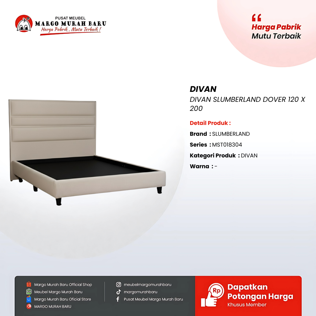 DIVAN SLUMBERLAND DOVER 120 X 200