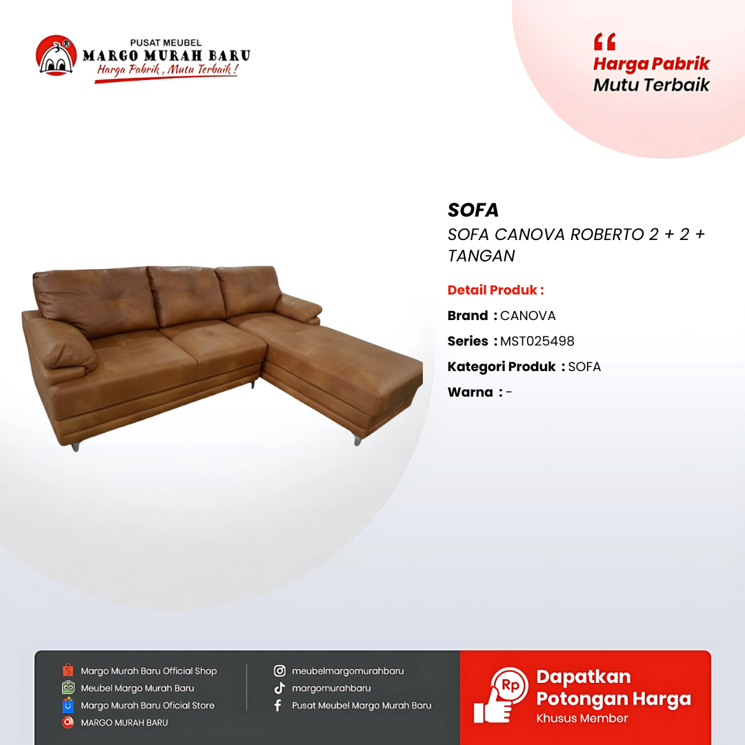 SOFA CANOVA ROBERTO 2 + 2 + TANGAN