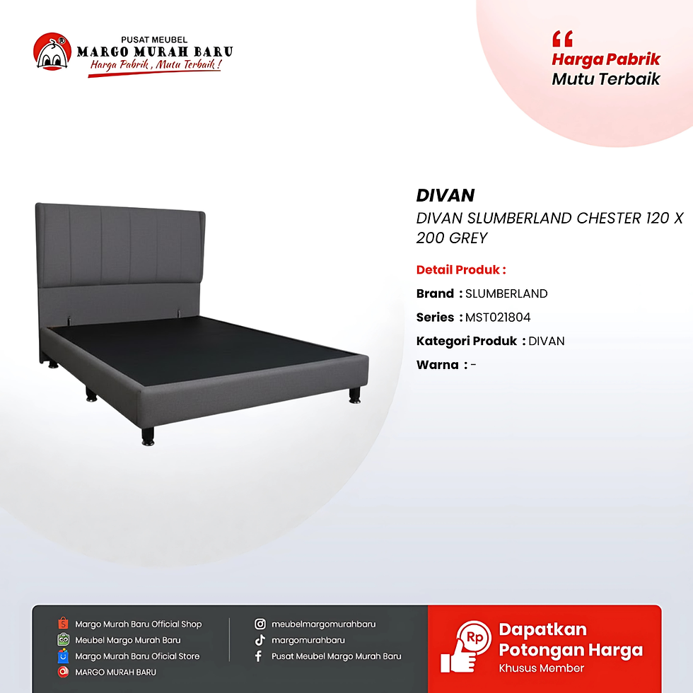 Thumbnail: DIVAN SLUMBERLAND CHESTER 180 X 200 GREY