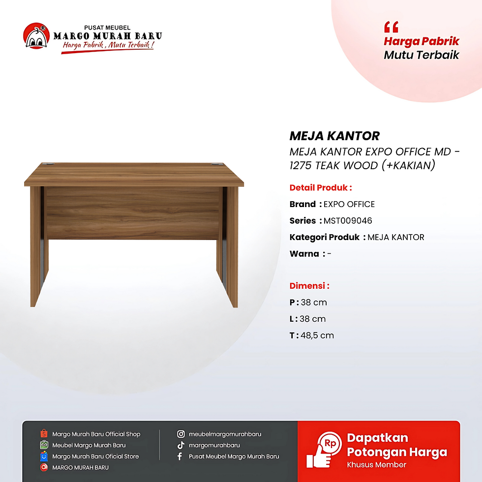MEJA KANTOR EXPO OFFICE MD - 1275 (+KAKIAN)