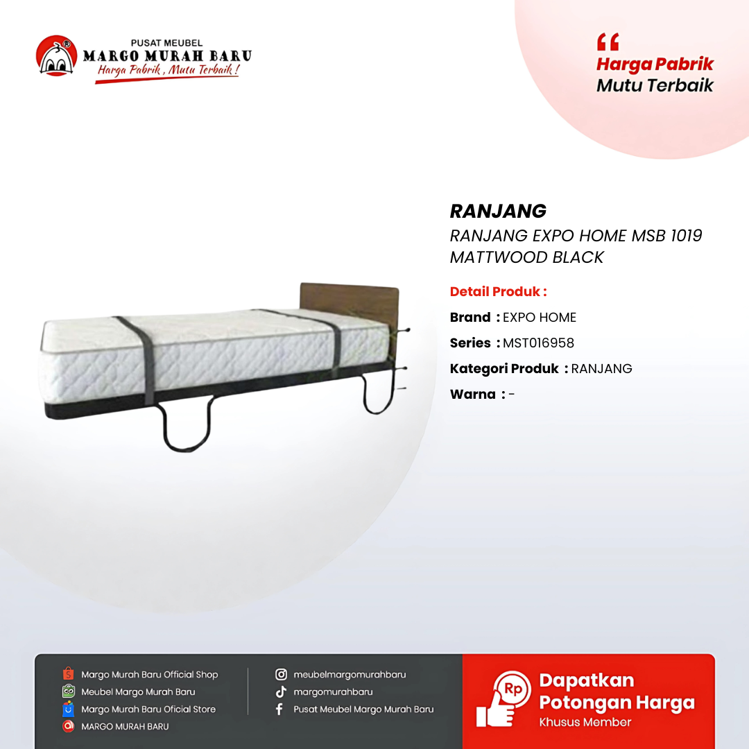 RANJANG EXPO HOME MSB 1019 MATTWOOD BLACK