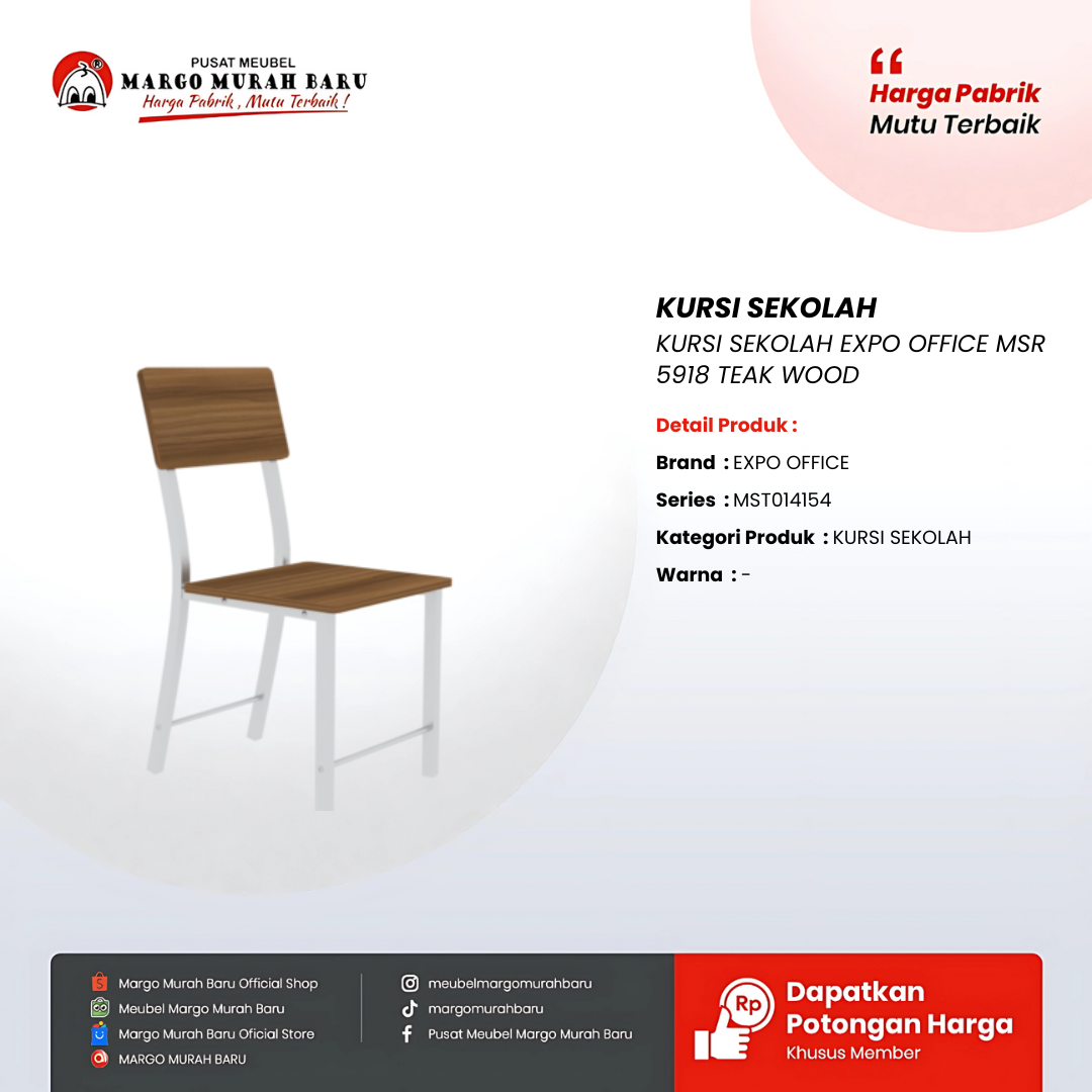 KURSI SEKOLAH EXPO OFFICE MSR 5918 TEAK WOOD