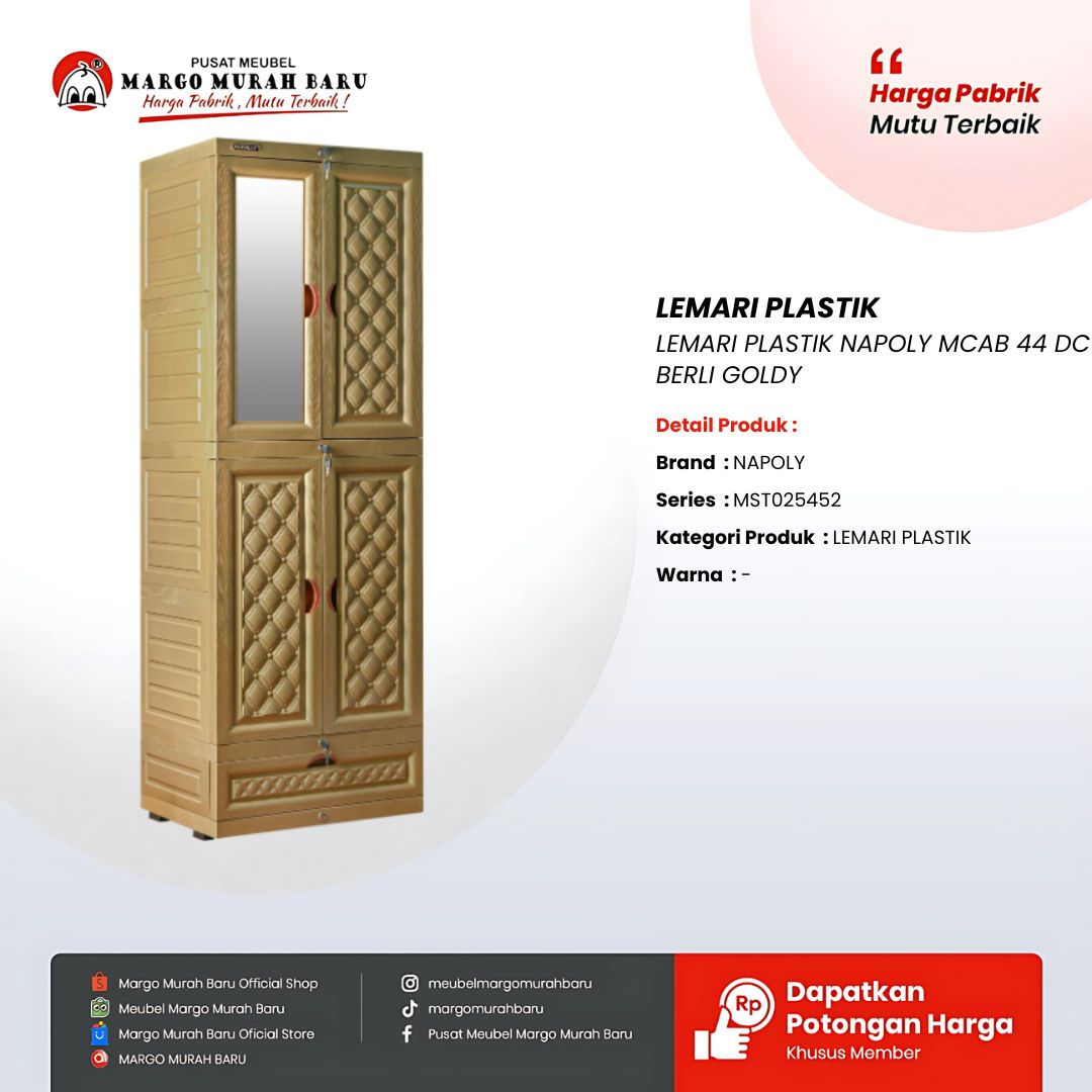 LEMARI PLASTIK NAPOLY MCAB 44 DC BERLI