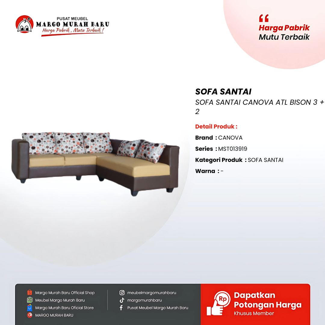 SOFA SANTAI CANOVA ATL BISON 3 + 2