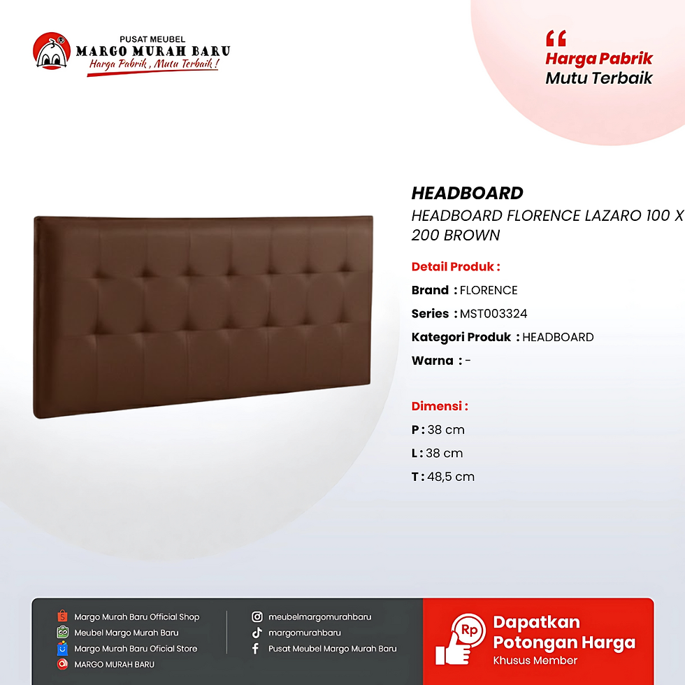 HEADBOARD FLORENCE LAZARO BROWN