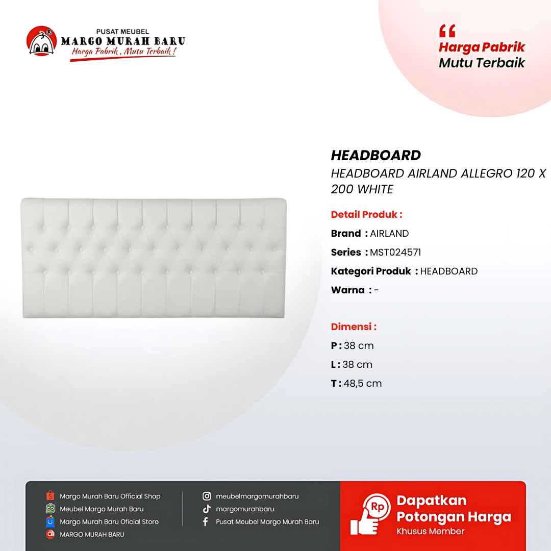 HEADBOARD AIRLAND ALLEGRO