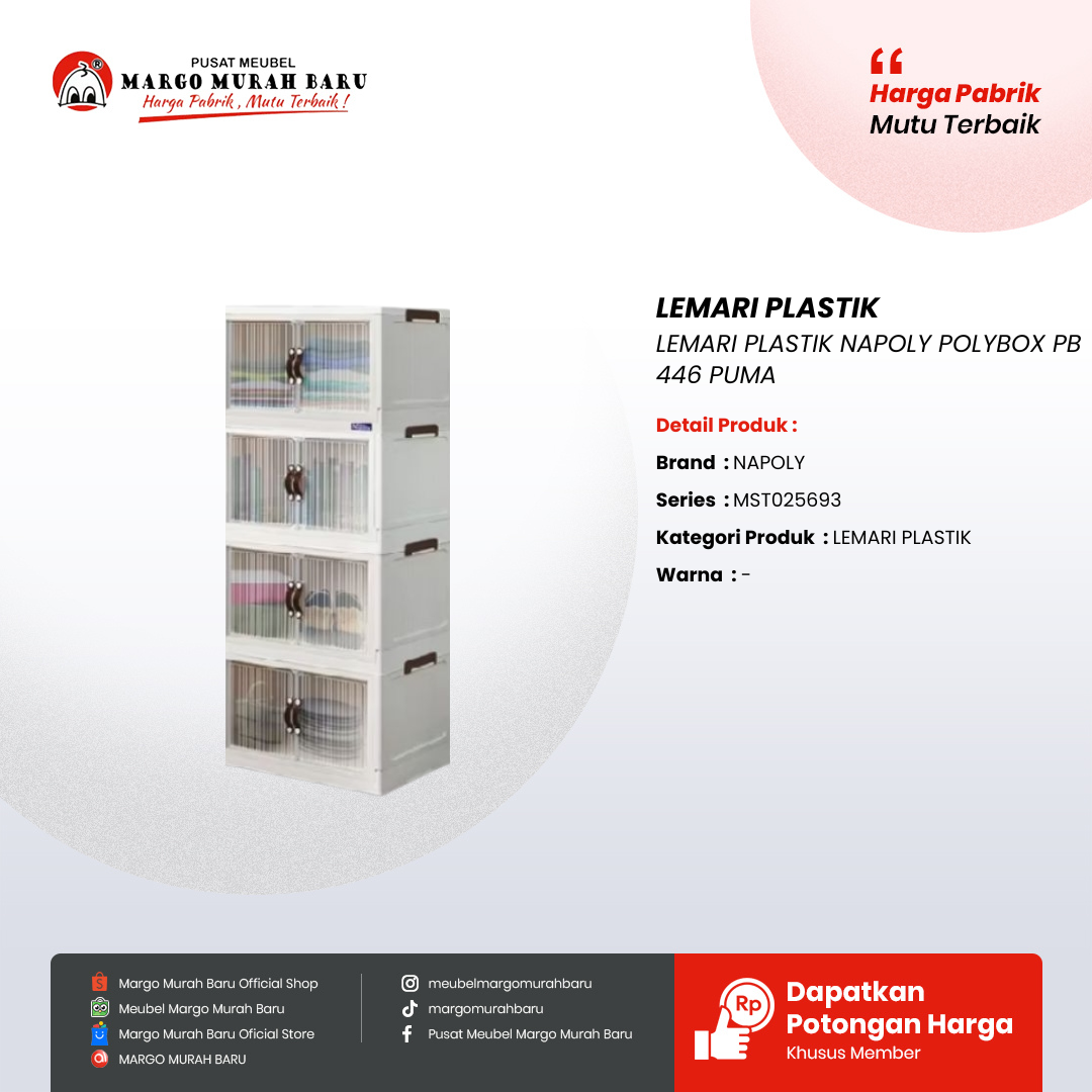 LEMARI PLASTIK NAPOLY POLYBOX PB 446 PUMA