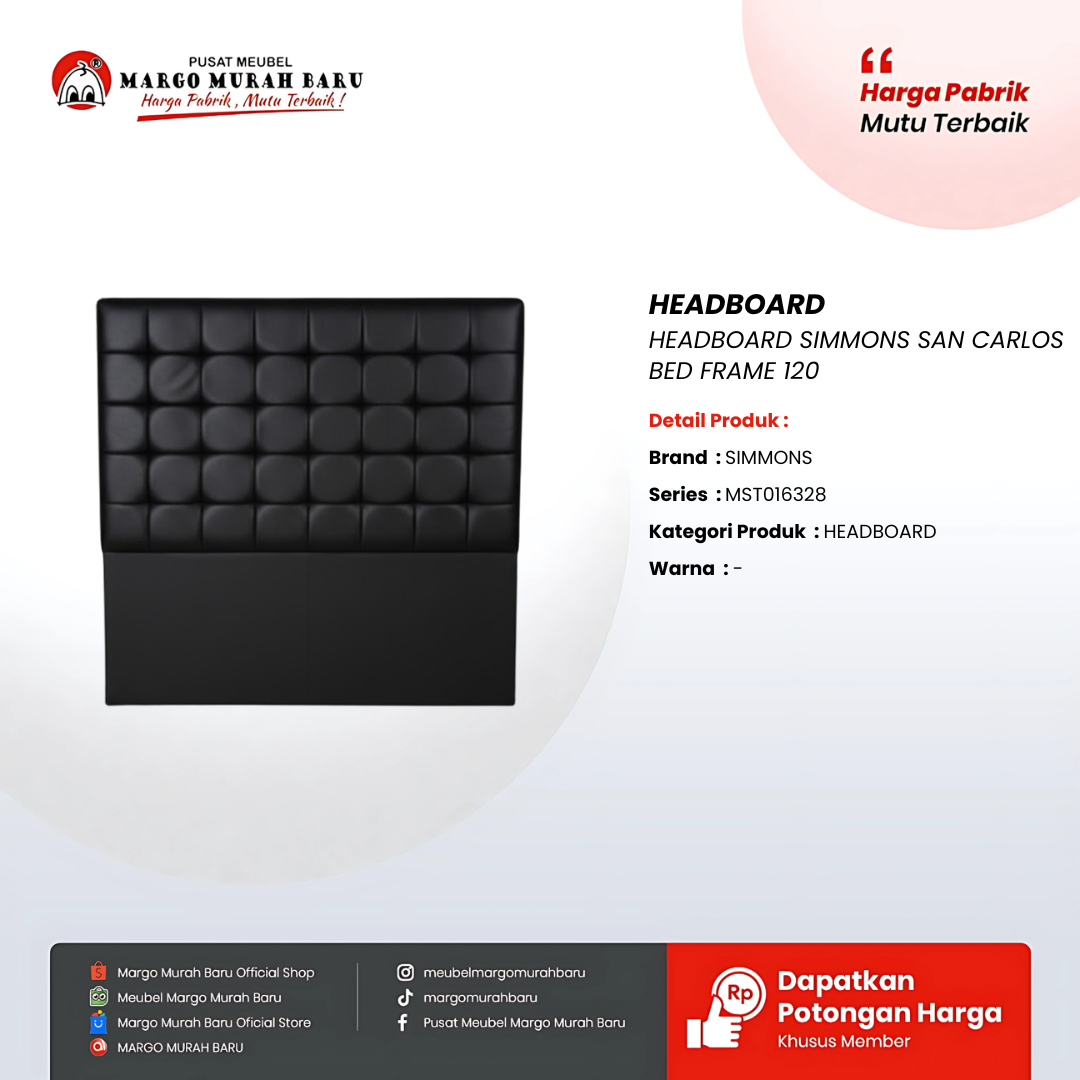 HEADBOARD SIMMONS SAN CARLOS BED FRAME 120