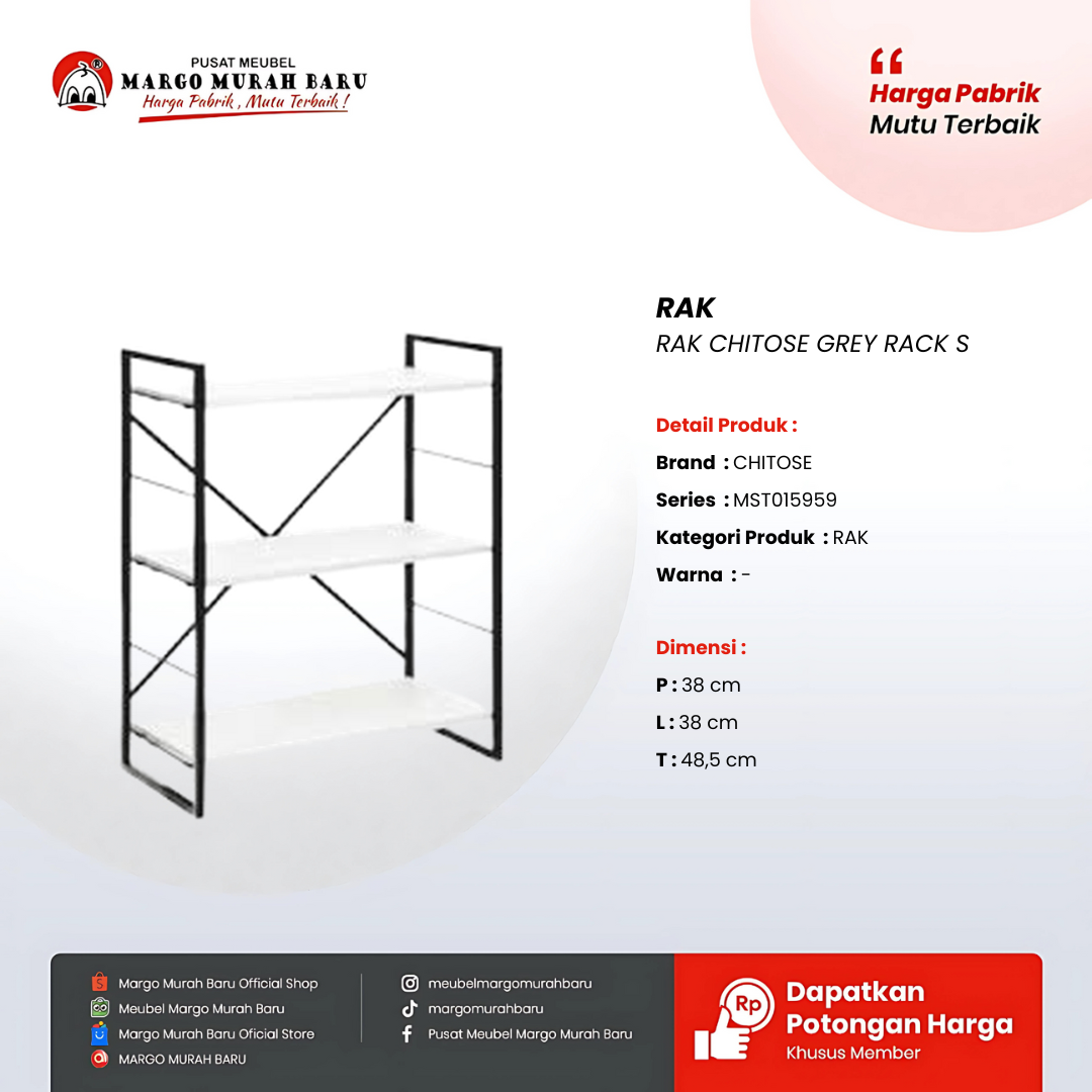 RAK CHITOSE GREY RACK S