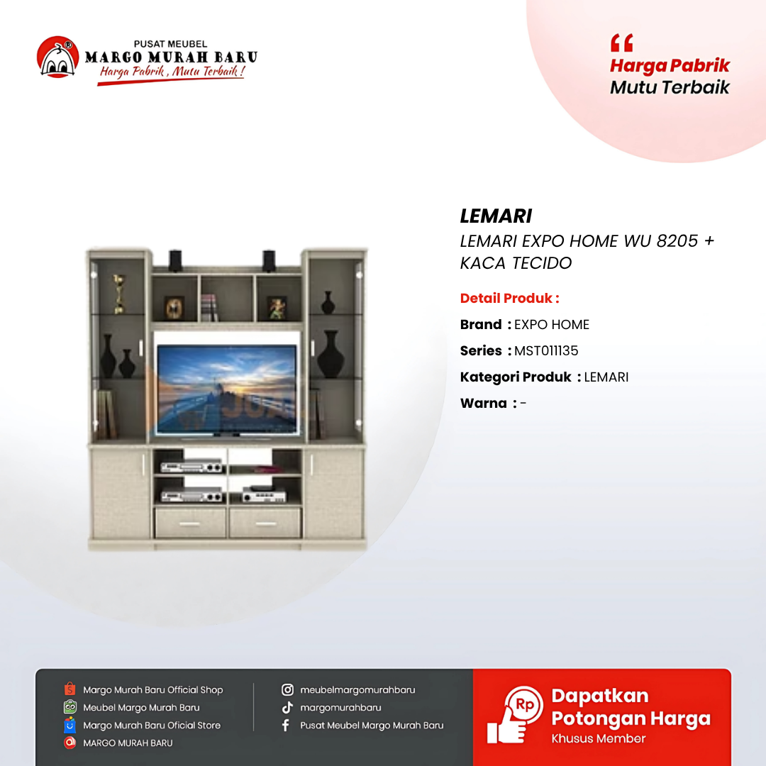 LEMARI EXPO HOME WU 8205 + KACA TECIDO