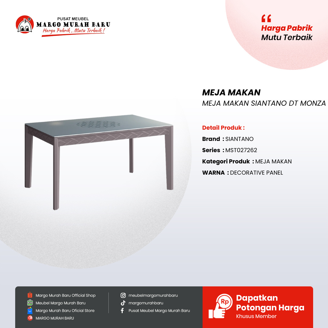 MEJA MAKAN SIANTANO DT MONZA