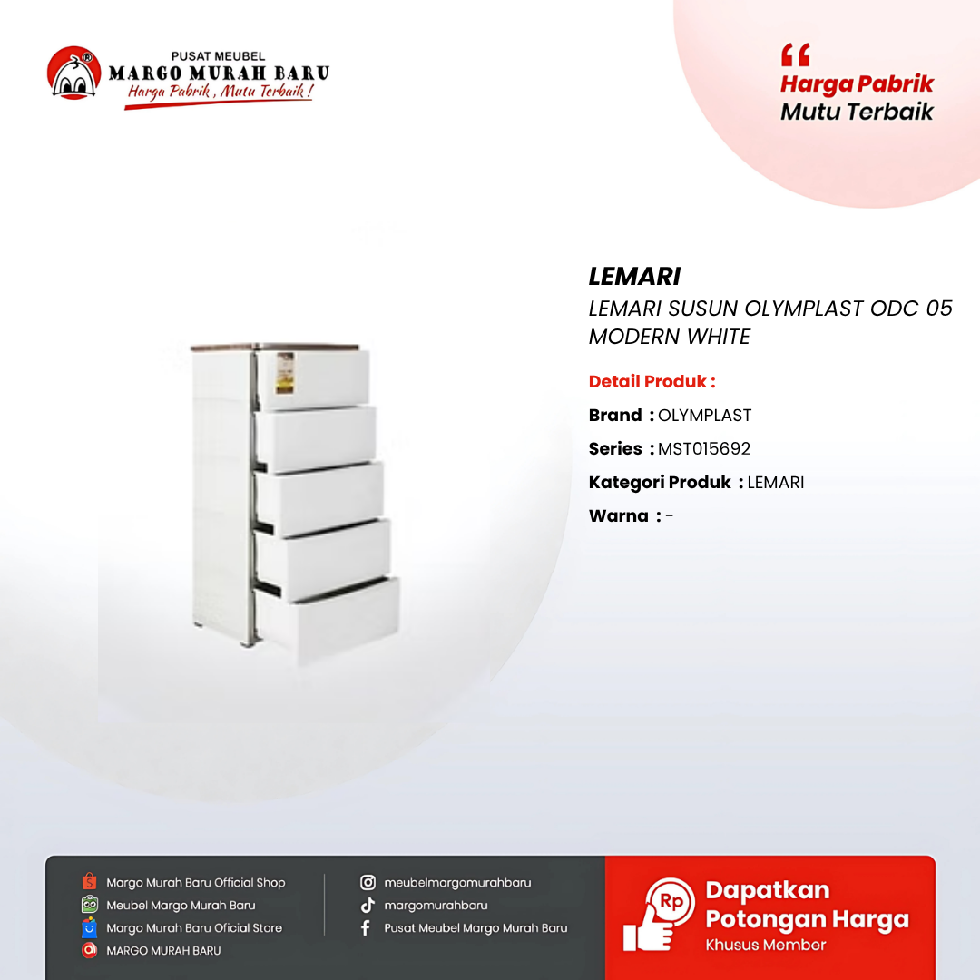 LEMARI SUSUN OLYMPLAST ODC 05 MODERN WHITE