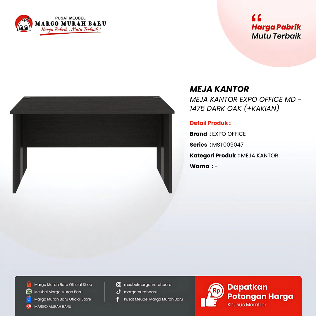 MEJA KANTOR EXPO OFFICE MD - 1475 (+KAKIAN)