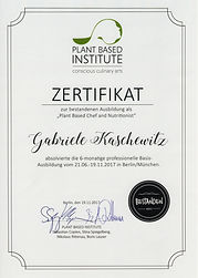 Zertifikat_Plantbased Chef & Nutritionis