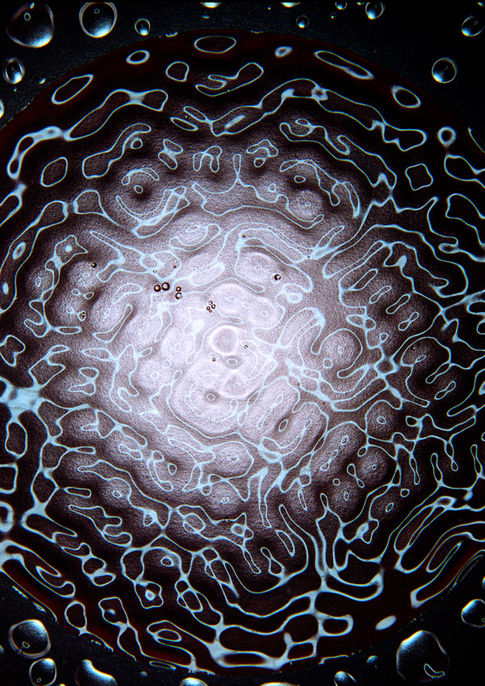 Image of liquid states of unrest, visual frequencies, water, pigment