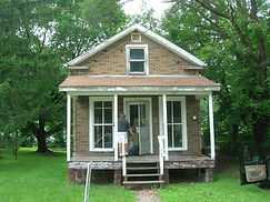 Small brick house before additions and renovations.