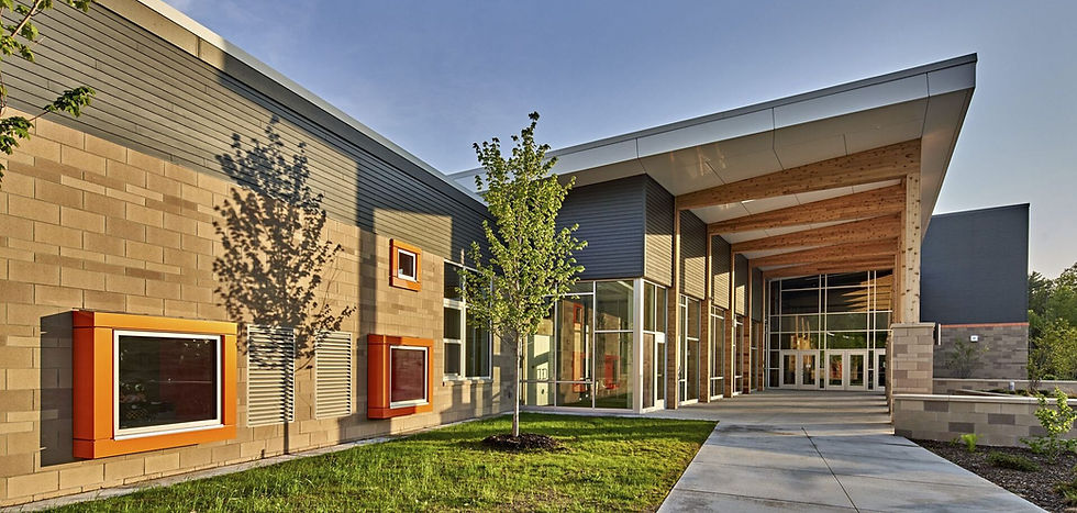 Glass entrance