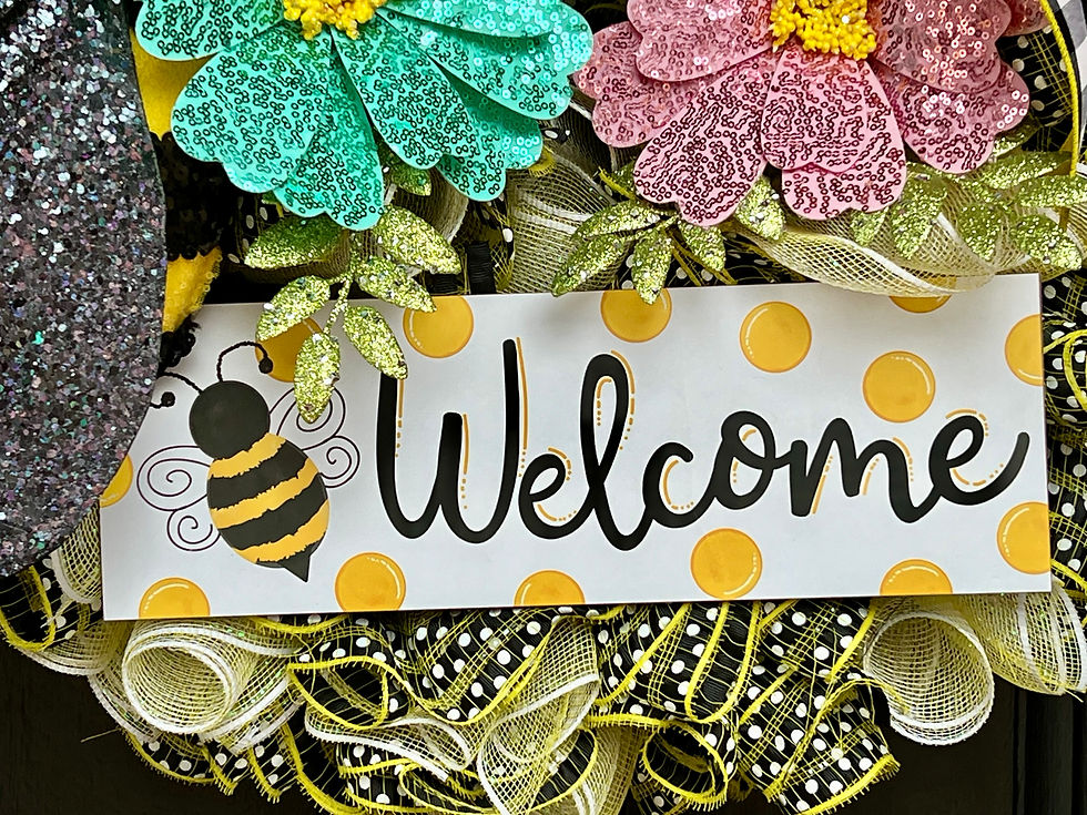 Thumbnail: Handcrafted Bumble Bee Wreath