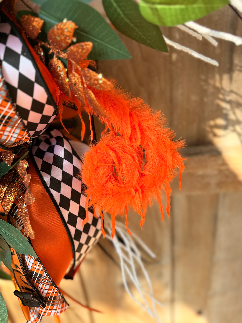 Thumbnail: XL Halloween Wreath for Front Door Jack O Lantern Wreath Spooky Halloween Party