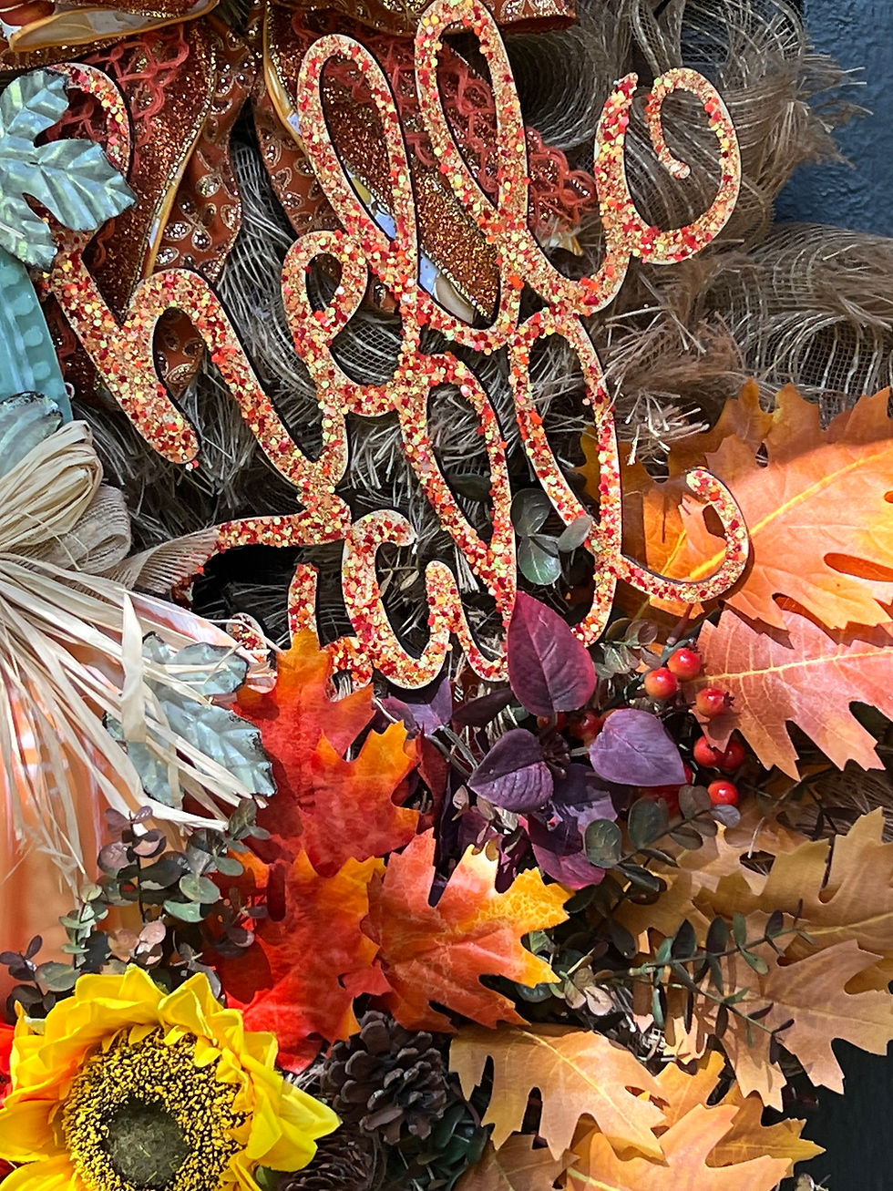 Thumbnail: Hello Fall Wreath – Rustic Autumn Door Decor with Pumpkins, Sunflowers & Farmhou