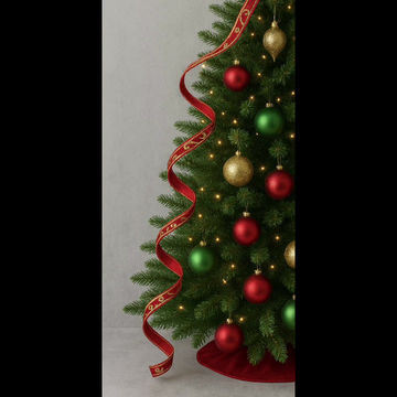 Thumbnail: d.stevens Red Velvet Gold Scrolled 1” Ribbon