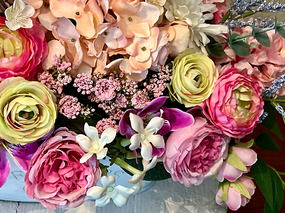 Thumbnail: Handmade Blush Floral Centerpiece, Elegant Table Decor