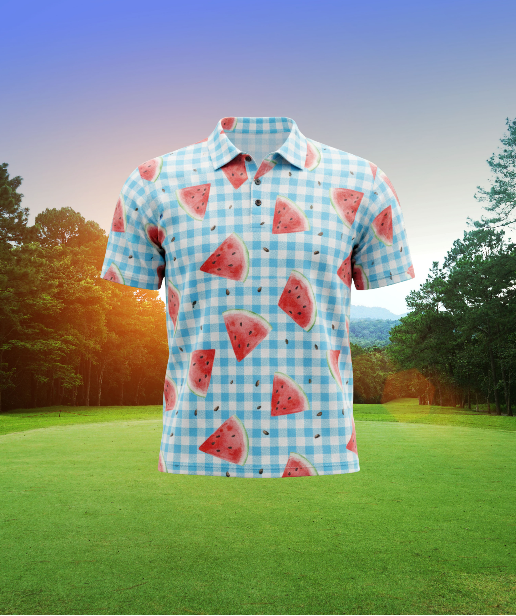 Sky-Blue Slices Golfer