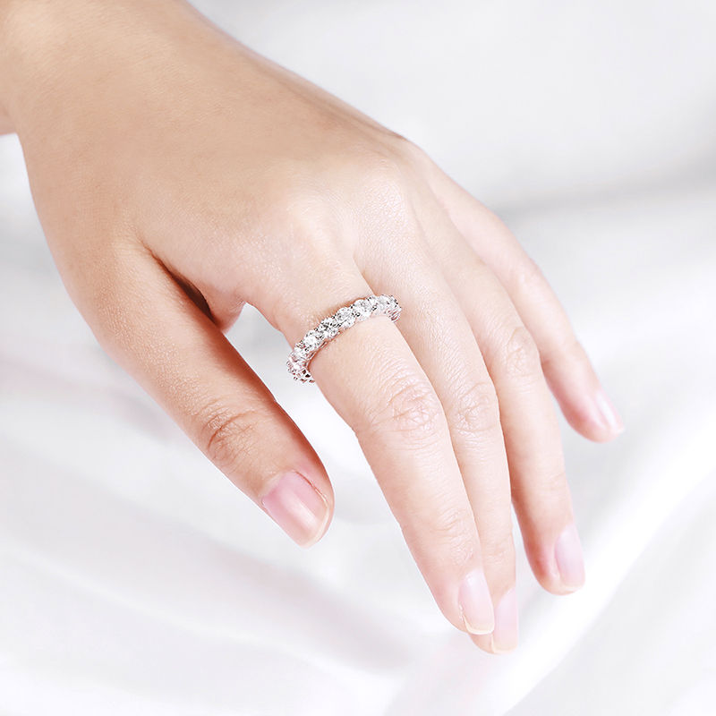 Thumbnail: 2mm/3mm/3.5mm/4mm/5mm Moissanite Ring Band
