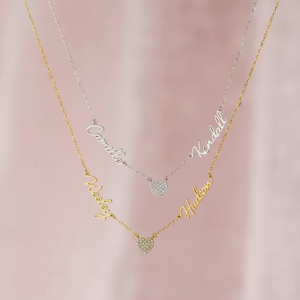 Love Bond Name Necklace (Arabic/ English)
