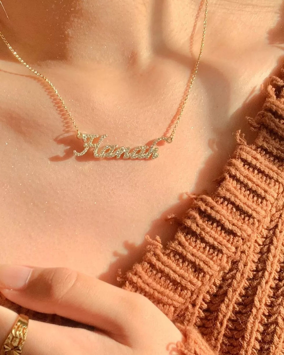 Thumbnail: Full Moissanite Name Necklace 