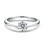 Thumbnail: Solitaire Moissanite Diamond Ring (Plain Band)