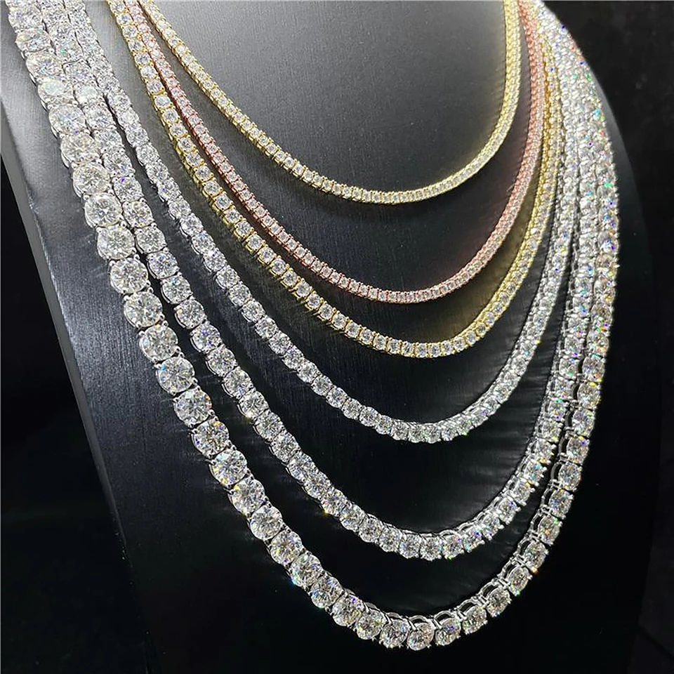 Thumbnail: Moissanite Tennis Necklace 