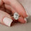 Thumbnail: Oval Cut Moisannite Ring (Plain Band)