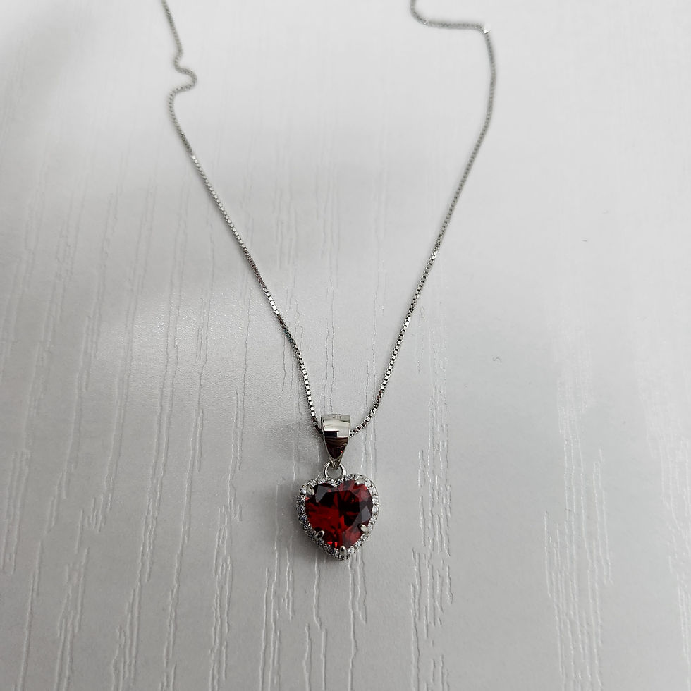Thumbnail: 100% Sterling silver Heart Necklace 