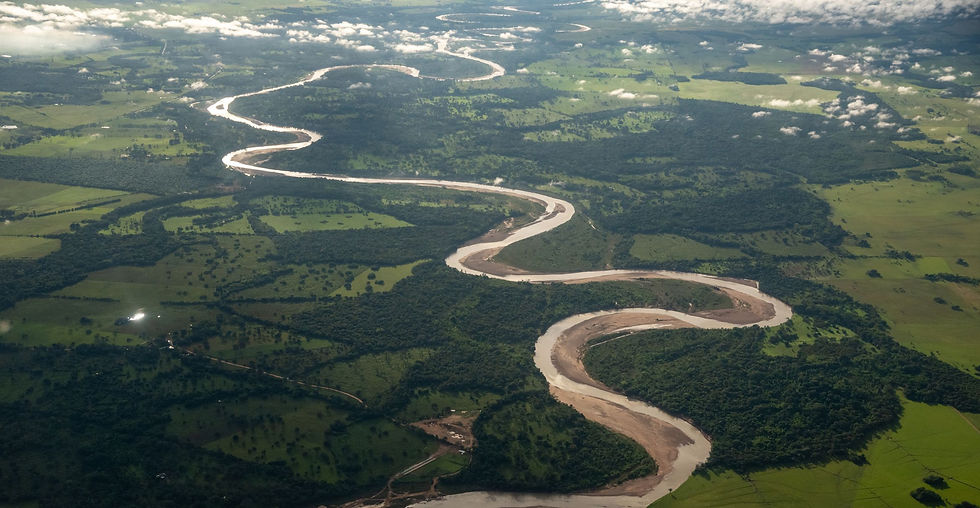 Creek with natural meanders