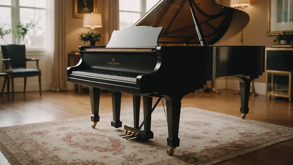 Moving a piano using a dolly