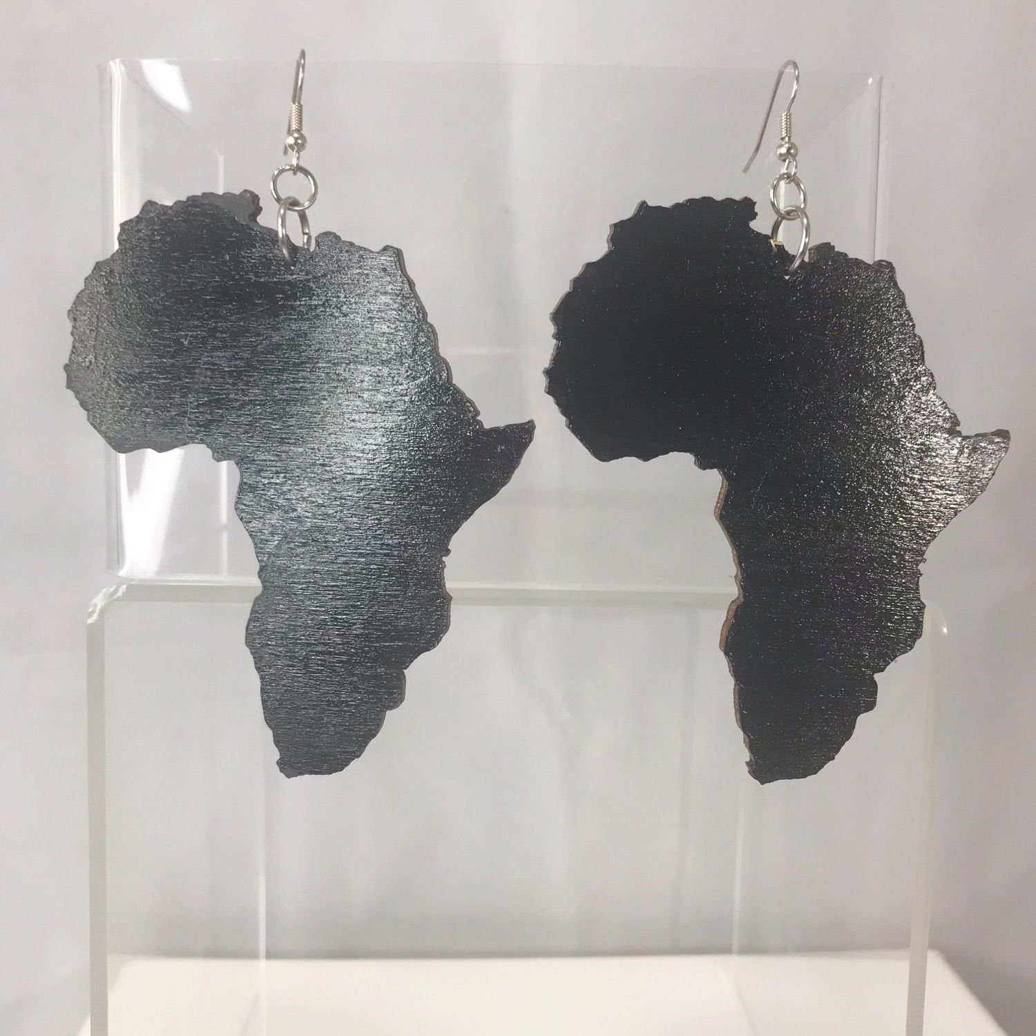 Hand Painted Africa Wooden Earrings