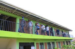 Visitor going having a tour of Upcycle Africa