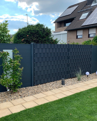 Holz Aluprofi Lobach Aluminium Sichtschutz Zaun Alu Zaune Anthrazit Gv