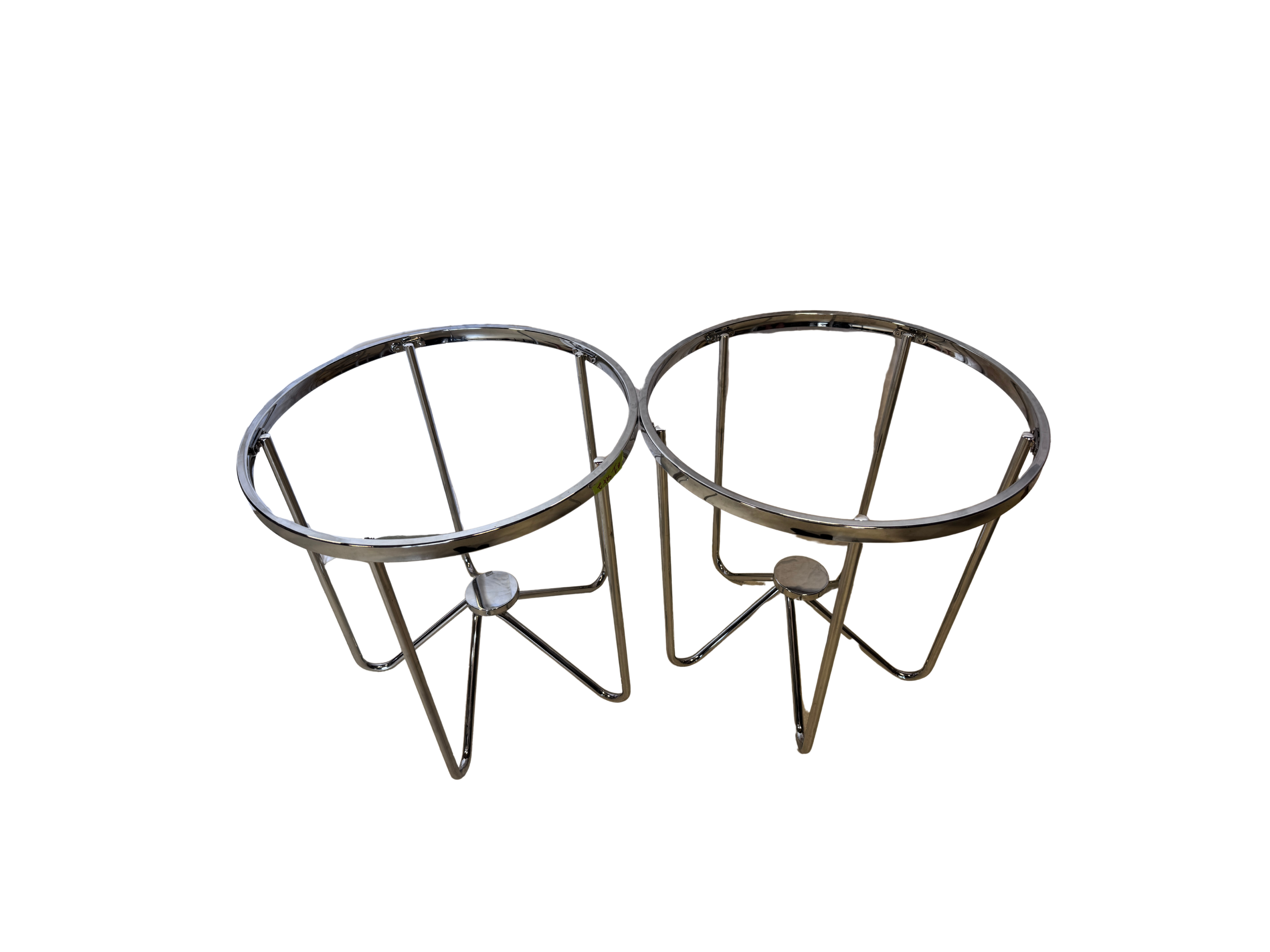 Modern Chrome Glass Side Tables
