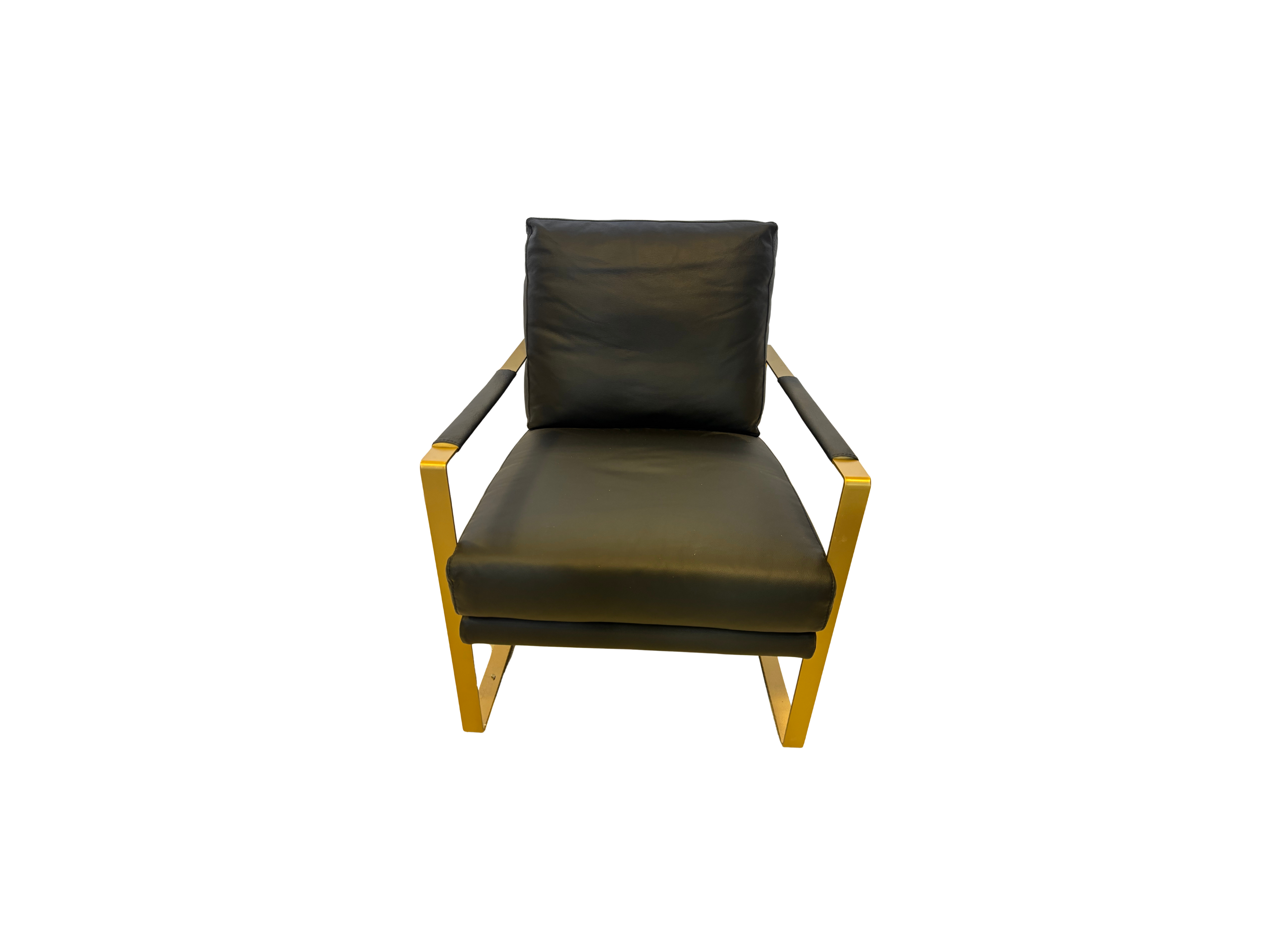 Modern Black & Gold Accent Chair