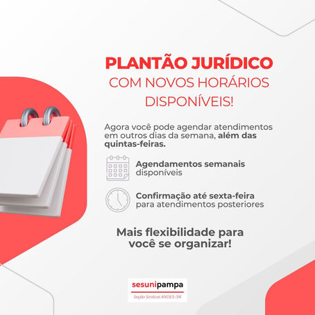 Plantão Jurídico com novos horários disponíveis