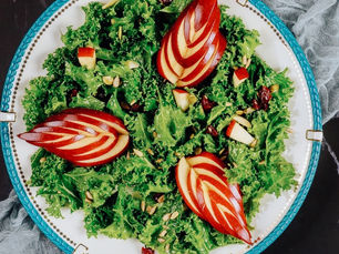 The Best Fall Apple & Kale Salad with Maple Pecan Crunch