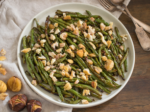 Blistered Teriyaki Green Beans with Spiced Chestnuts