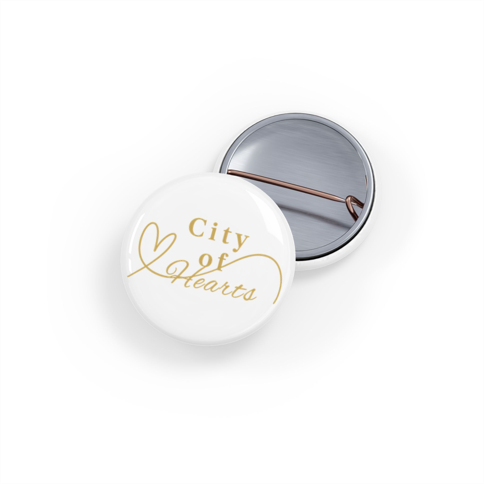City of Hearts Logo Round Pins