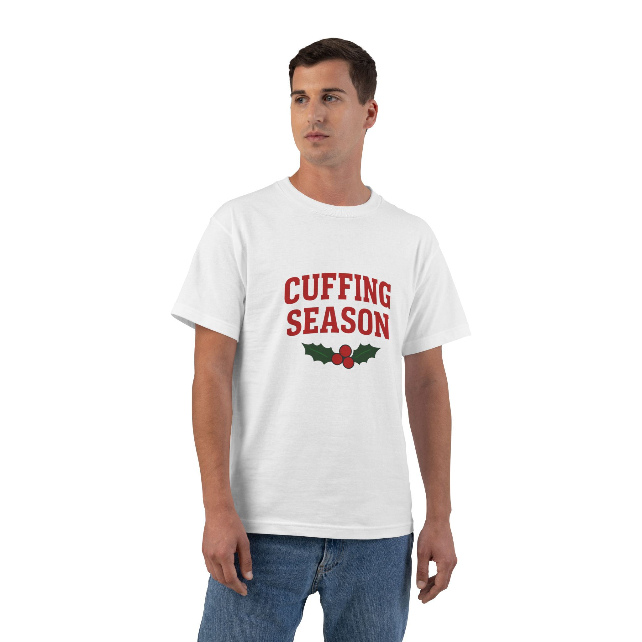 Cuffing Season T-Shirt — Holiday Holly Graphic Tee