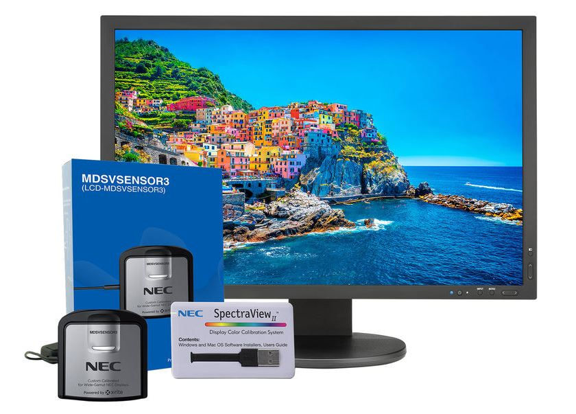 NEC PA243W monitor and calibration sensor kit