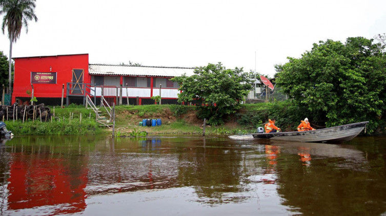 Uma das bases avançadas do Corpo de Bombeiros no Pantanal