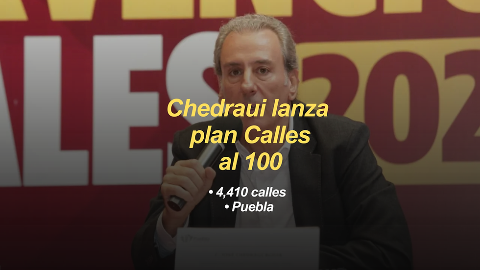 Chedraui presenta plan “Calles al 100”; proyecta más de 4 mil calles rehabilitadas en Puebla